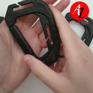 EDC Tool D Shape Plastic Steel PVC Load-Bearing 90KG Carabiner Rock Climbing Hanging Car Keychain D-Shape