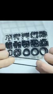 225 pcs Box Black Rubber O Ring Washer Seals O-Ring Assortment kit for Car For Pressure Washer Seals