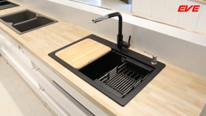 (0% 10 เดือน)อ่างล้างจานหินแกรนิต รุ่น ANDES 760/480 BLACK + ก๊อกน้ำ รุ่น AZTAC II BLACK ฟรี เขียงไม้ อื่นๆ