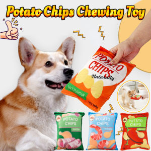 Pet Plush Toys Sounding Paper Toy Potato Chips Bite-resistant Plush Toys Simulated Sound Paper Toys