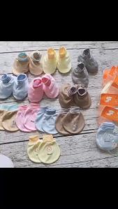 Bộ bao tay bao chân sơ sinh cổ bo Newborn cho bé 0-1 tháng  nhẹ kg < 3.5kg chất liệu vải sợi tre  thương hiệu MINTUU - Hanas Kid