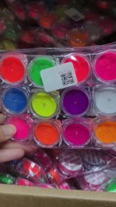 12-Colors/Set Neon Fluorescent Nail Art Powder Festival Rainbow Chrome Pigment DIY Eye Body Manicure Decor Glitter Dipping Dust