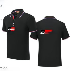 เสื้อโปโลคอปกแขนสั้นสำหรับแข่งขัน GR Racing Toyota เสื้อยืดชาย ฤดูร้อน 2023 ผ้าฝ้ายผสมโพลีเอสเตอร์ ทรงหลวม แฟชั่น