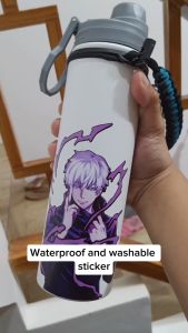 Jujutsu Kaisen Satoru Gojo Half Body Peeker Indoor Outdoor Vinyl Sticker Waterproof & Non-Faded