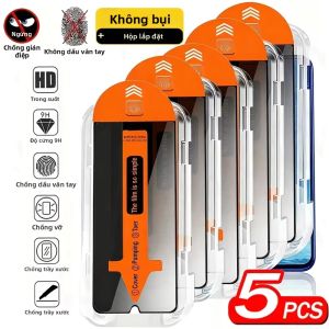 Bộ 5 Miếng Dán Bảo Vệ Màn Hình Riêng Tư Cho Samsung S25 FE S24 S26 Ultra A55 A56 A16 A07 A57 A36 A35 A17 A26 A27 S23 Plus - Phim Kính Cường Lực Chống Gián Điệp Chống Vân Tay Dễ Dàng Lắp Đặt