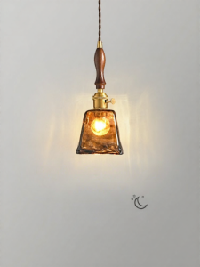 FANZHEN | Vintage Brown Glass Chandelier