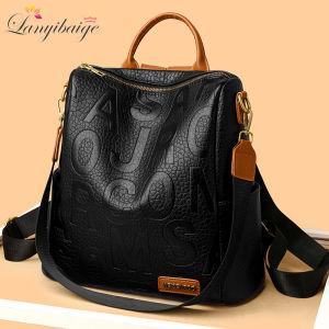 College Women Backpack Designer Soft Leather Vintage Packbag Female Travel Back Pack School Bags for Teenage Girls Shoulder Bag