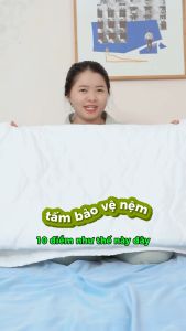 Tấm Bảo Vệ Nệm Chagota Chống Thấm Bề Mặt Kháng Khuẩn Kéo Dài Tuổi Thọ Nệm Gấp Đôi Mềm Mại Êm Ái