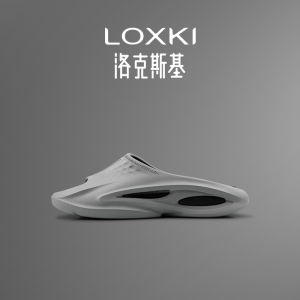 Loxki Mens Home Slippers Sports Basketball Thick Bottom Shock Absorption Outdoor Casual Slip-On Summer Shoes for Youth