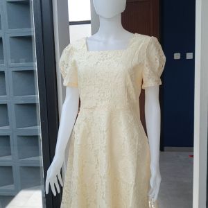 Dress Pesta Wanita Brokat Korea