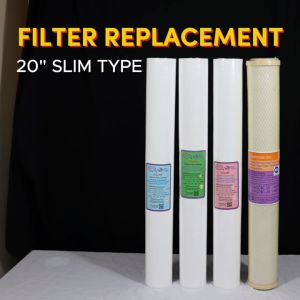 Water Filtration System Top Selling 4 Stages 20" Slim Type Basic Set Up Complete Set of Filter Replacement