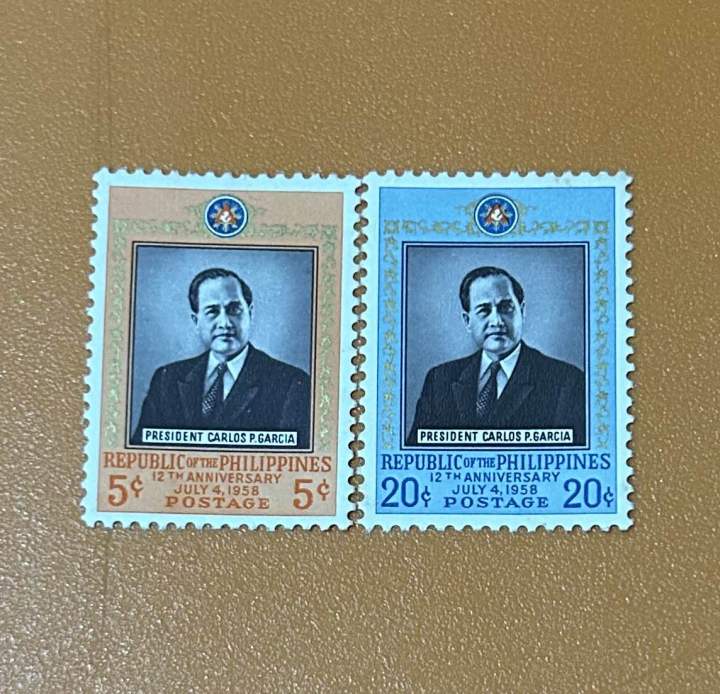 Philippine Postage Stamps Set (President Carlos P. Garcia) | Lazada PH