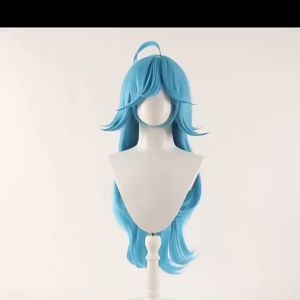วิกผมสีฟ้า วิกผมยาว คอสเพลย์ cosplay Honor of Kings Doria Blue wig วิก