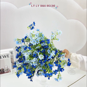 Hoa Nhất Chi Mai Bó Hoa Cắm Giỏ Trang Trí Tiệc. Hoa Lụa Decor