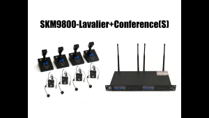 Sennheiser SKM9800 Professional Wireless Micrphone System 8-Channel Lavalier Desktop Conference Mics for Business Meeting