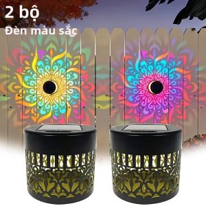 Đèn Tường Năng Lượng Mặt Trời Mandala Chống Thấm Nước Đèn Sân Vườn Ngoài Trời Đèn Trang Trí Sân Hiên Sân Vườn Hàng Rào Cảnh Quan Nhà Cửa