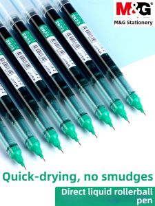Green Quick Drying Liquid Ballpoint Pen 0.5 Full Needle Tip