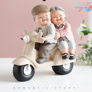 Romantic Old Couple Figurines: Miniature Home Garden Decoration & Happy Elderly Couple Figurine [COD][Ready Stock]