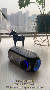 KISONLI Speaker Jam Bluetooth Portable Stereo Original LED Display Alarm LP2S