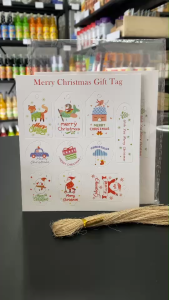 3 แบบ คริสต์มาสพร้อมเชือกผูก 48-50 ชิ้นต่อแพค ป้ายห้อย
