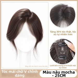 JUZITING | Mái Tóc Giả Không Dây Thiên Nhiên cho Phụ Nữ với Tóc Thật Đầy Đủ và Băng Tóc Không Khe