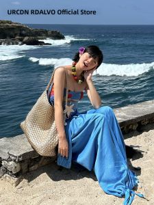 URCDN RDALVO | Golden Braided Tote Bag for Beach Vacation