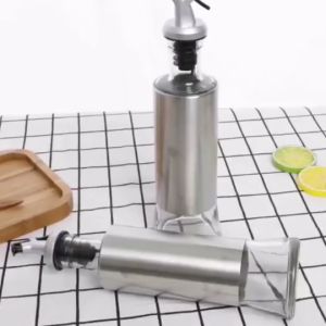 Glass Oil Bottle Oil Can Seasoning Bottle Soy Sauce Bottle Storage Stainless Steel