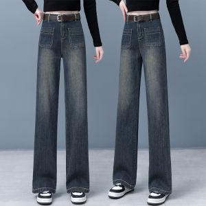 กางเกงยีนส์ทรงตรงเอวสูงสำหรับผู้หญิง กางเกงขายาวทรงหลวม ทรงเข้ารูป ทรงสลิมฟิต ทรงเข้ารูป กางเกงยีนส์ทรงเข้ารูปสำหรับผู้หญิง