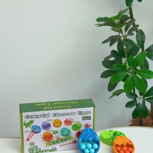Kid Dinosaur Clamp Bead Counting Game Montessori Color Sorting Math Addition Subtraction Learn Fine Motor Skills Development Toy