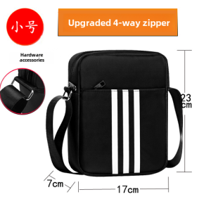 Mens Oxford Cloth Portable Crossbody Bag for Travel And Outdoors Single Shoulder Bag Chain Handle Leisure Style Small Size