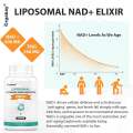 🇺🇸พร้อมส่ง🇺🇸 Liposomal NAD+ Supplement 500 mg, High Absorption 60 softgels. 