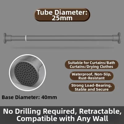 XINFANGCHENG | Extendable Closet Rod Adjustable Easy Installation Hanging Bar