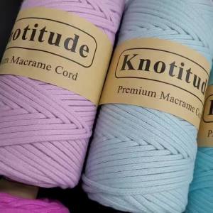 KNOTITUDE 3mm×100 Yards Braided Polyester Cord Natural Macrame Cord for Handmade Plant Hangers Wall Key Ring Knot