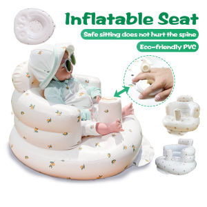 Baby Inflatable Soft Chair PVC Air Pump Non Toxic Learning Sit Sofa Training Booster Bath Seat Portable Dining Feeding Chair
