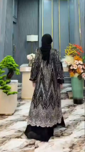 Valentina Dress Ceruty Mix Tille Spangle Apk Payet Baju Dress Kondangan Wanita Dewasa Terbaru 2025