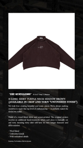 H Long Shirt Turtle Neck - Shadow Brown - Knitwear