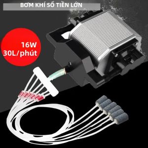 Máy Nén Khí Năng Lượng Cao 30L/phút Máy Bơm Không Khí Hồ Cá 16W Mạnh Mẽ 1800L/H Lưu Lượng Siêu Im Lặng 40db Cho Bể Cá Ao Oxy Hóa