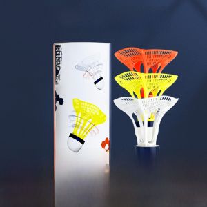 Whizz Windproof Nylon Badminton Training Balls Durable Plastic Shuttlecocks Set of 3 Outdoor Use Resistant to Wear And Tear