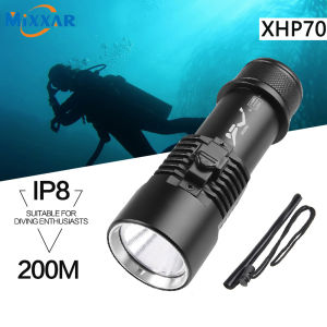 Paket Lengkap Senter Selam Super Terang 3 Mode Cahaya G-Gourd Senter LED Diving Flashlight Long Range Waterproof P70 Bahan Full Aluminium Alloy
