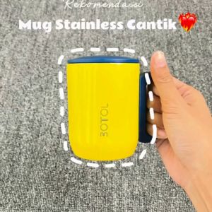 COD MURAH SATUAN MUG GELAS CANGKIR POLO 220ML STAINLESS STEEL PLUS DUS