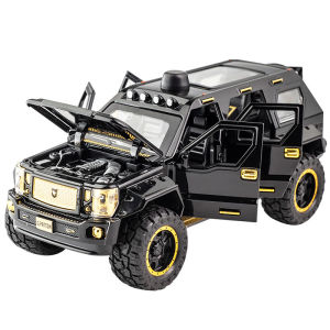 【WJ】1:24 G.Patton jeep off-road vehicle  alloy diecast car model pullback   military car toy for kids boy children collection gift