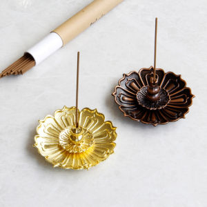 Incense Burner Lotus Incense Stick Holder Buddhism Decoration Censer Insenso Stick