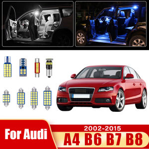 For Audi A4 B6 B7 B8 S4 RS4 Sedan Avant 2001-2015 Car LED Bulb Kit Interior Reading Lamp Foot Light Door Trunk Light Accessories