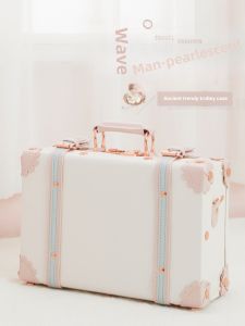 Sarah Face Retro Cute 16 Inch Travel Suitcase with Password Lock Mini Handheld Makeup Bag Hard Shell Polyester Luggage for Youth