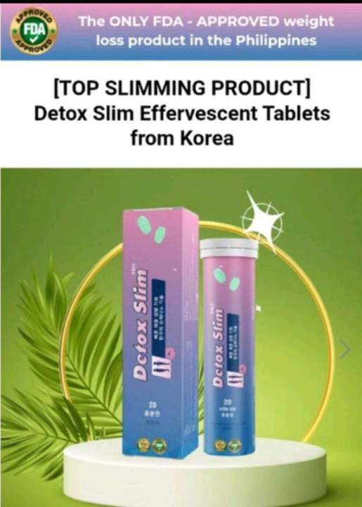 DETOX SLIM EFFERVESCENT 20 Tablets Helps Reduce weight Lazada PH