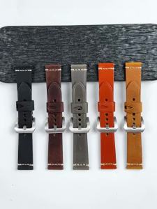 20/22/24mm Quick Release Leather Watch Band Oil Wax Cowhide Strap Universal Bracelet Accessories Wristband for Panerai for Omega
