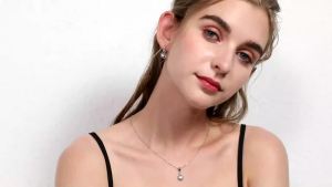 Black Awn Vintage Silver Color Earring Water-drop  Black Spinel Drop Wedding Earrings for Women Fashion Jewelry Bijoux T092