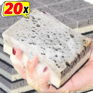 Dizoey 20/5ชิ้นสามชั้นฟองน้ำทำความสะอาดมหัศจรรย์ฟองน้ำสำหรับใช้ในครัวดูดซับได้ดีกระทะหม้ออุปกรณ์ทำความสะอาดแผ่นขัดถูล้างจาน