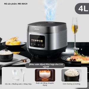 Midea | Nồi Cơm Điện Thông Minh Không Dính Áp Suất 4L