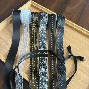 7PC Mix New Bar Holder Ribbon Ribbon Gumei Badge New DIY Handmade Materials Support Bow Pain Plates Bronzing Ribbon Decoration